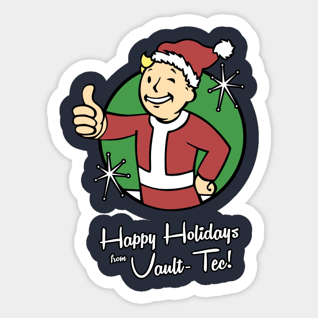 Happy Holidays from Vault-Tec! Sticker by NoobDesign15